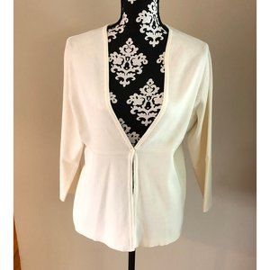 George Off White Cardigan Sweater L 12/14